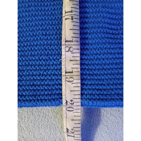 Jones New York Sport Petite Medium knit top open knit 3/4 sleeves hemmed blue - Picture 7 of 8